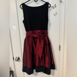 S. L. Fashions Black and Red formal dress